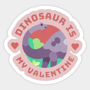 Valentine Dinosaur for Family Sticker